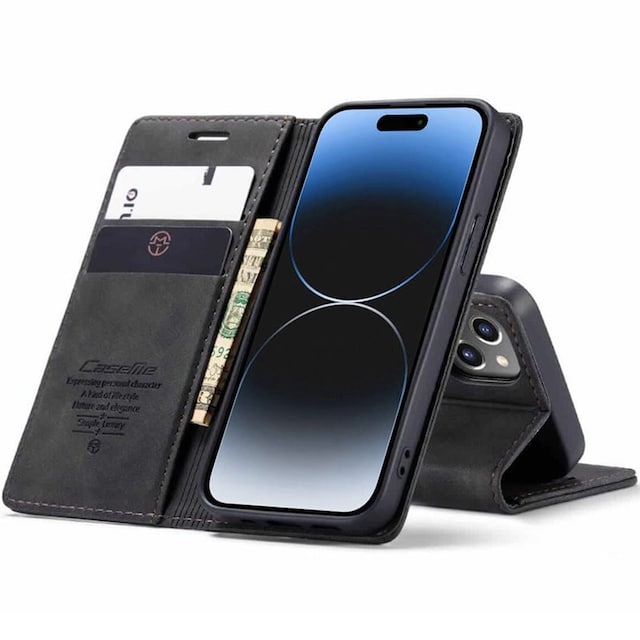 CaseMe Smart Magnet FlipCase Apple iPhone 15 Plus - Sort