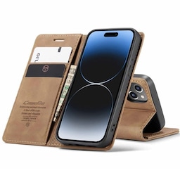 CaseMe Smart Magnet FlipCase Apple iPhone 15 - Brun