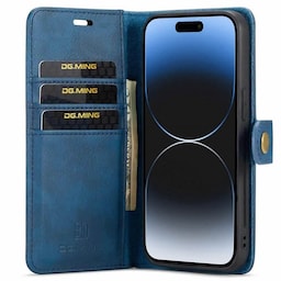 Wallet DG-Ming 2i1 Apple iPhone 15 - Blå