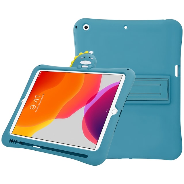 iPad 7 / 8 (10.2 tomme) Pungetui Cover Børn (Blå)