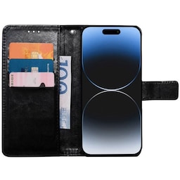 Wallet cover 3-kort Apple iPhone 15 Plus - Sort