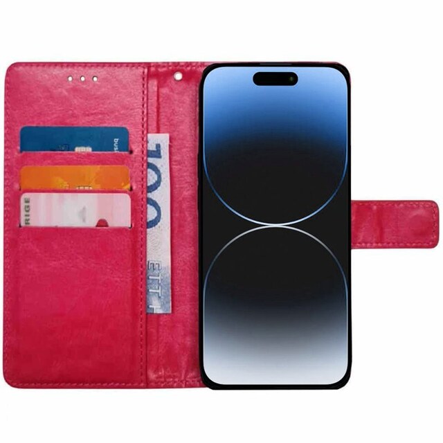 Wallet cover 3-kort Apple iPhone 15 Plus - Lyserød