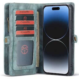 Multi Wallet CaseMe 11-kort Apple iPhone 15 - Blå