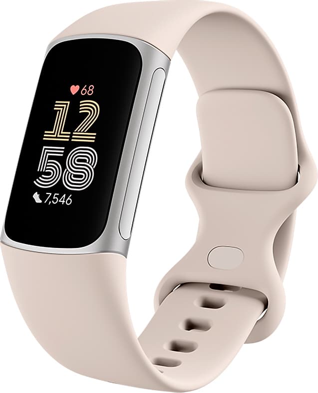 Fitbit Charge 6 aktivitetsmåler (sølv/beige)