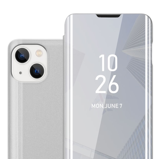 iPhone 14 Pungetui Cover Case (Sølv)