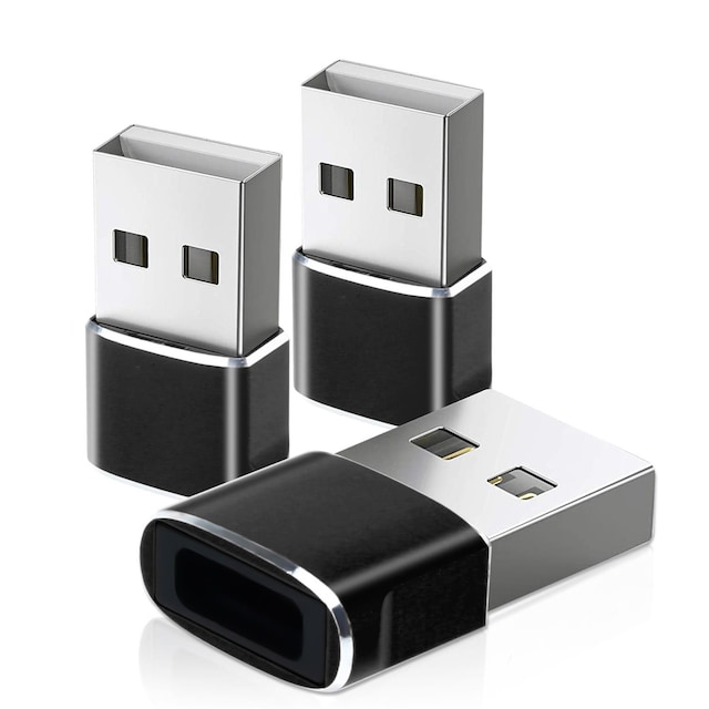 3x USB-adapterkonverter fra USB C til USB-adapter