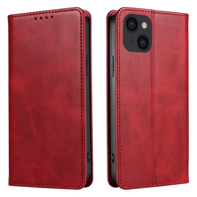 Wallet Stand Telefontaske til iPhone 15 Plus Cell Cover - Rød