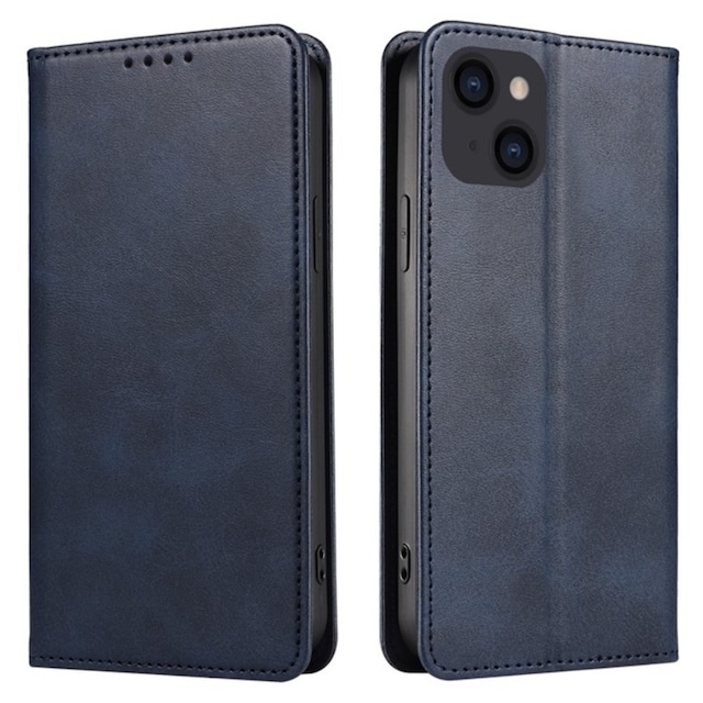 Wallet Stand Telefontaske til iPhone 15 Cell Cover - Blå