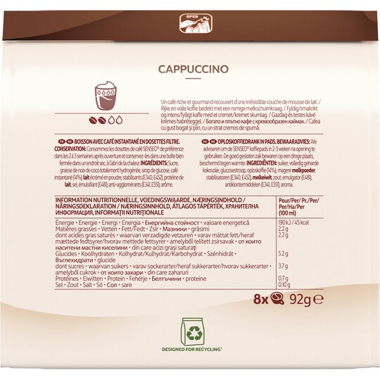 Senseo Cappuccino kaffepuder 4061918