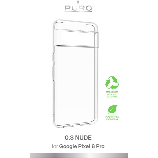 Puro 0.3 Nude Google Pixel 8 Pro etui (gennemsigtigt)