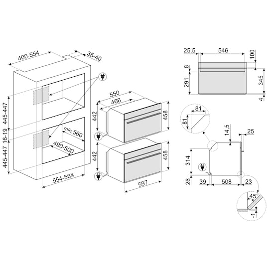 Smeg ovn SO4102S3B3