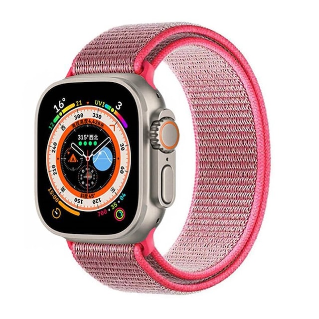 Nylon Urrem Apple Watch Ultra (49mm) - Hot pink