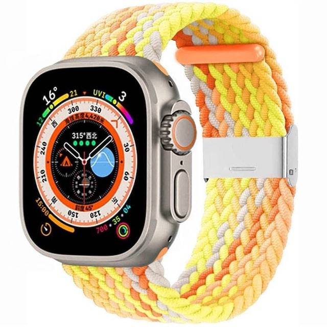 Flettet Urrem Apple Watch Ultra (49mm) - Gradient orange
