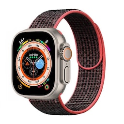 Nylon Urrem Apple Watch Ultra (49mm) - Blackred