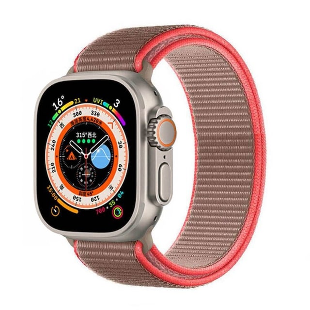 Nylon Urrem Apple Watch Ultra (49mm) - Neon pink