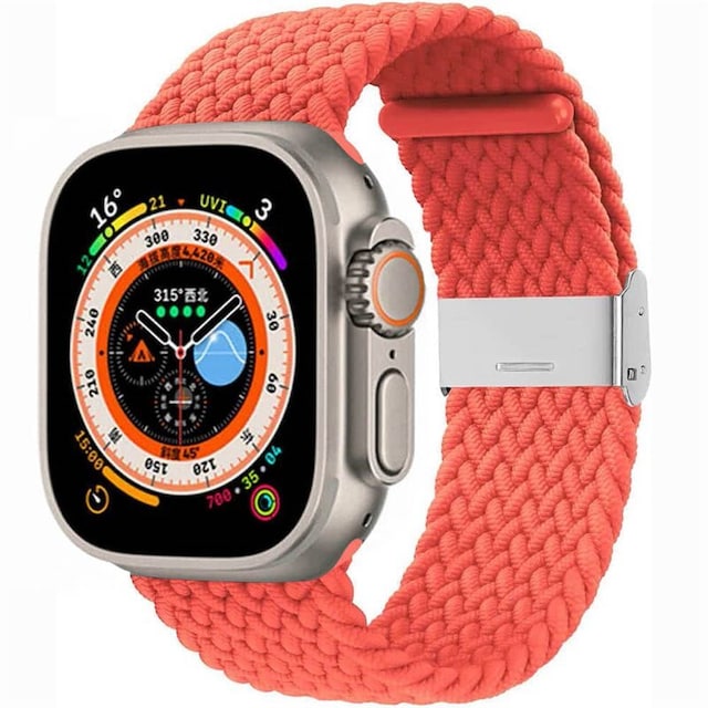 Flettet Urrem Apple Watch Ultra (49mm) - Red