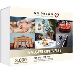 GoDream gavekort - Oplevelsesgavekort platin