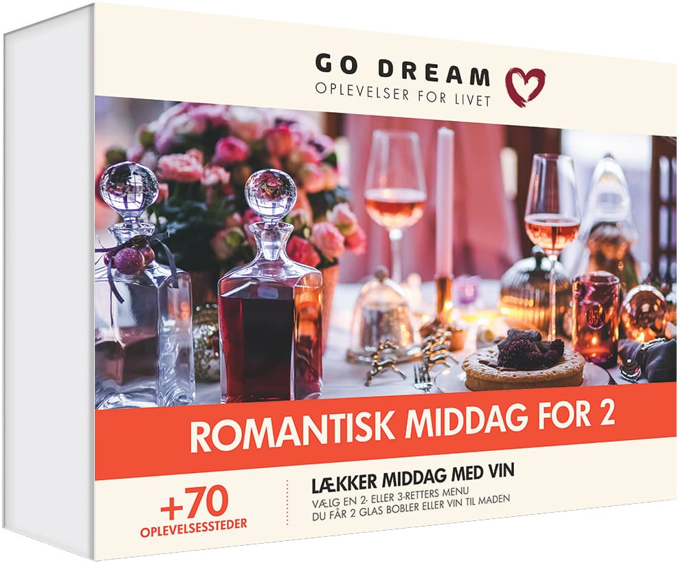 GoDream gavekort - Romantisk middag for 2