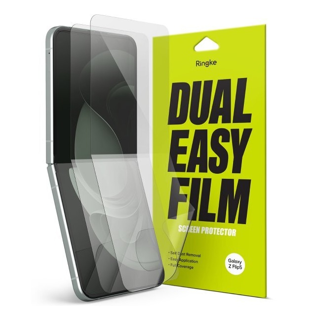 Ringke Samsung Galaxy Z Flip 5 Skærmbeskytter Dual Easy Film 2-pak