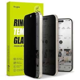 Ringke iPhone 15 Plus Skærmbeskytter Privacy Tempered Glass Installation Jig