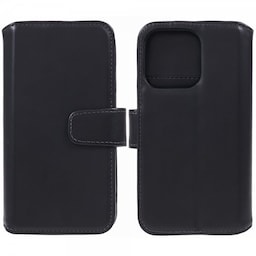 Nordic Covers iPhone 15 Pro Max Etui Essential Leather Raven Black