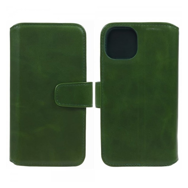 Nordic Covers iPhone 15 Plus Etui Essential Leather Juniper Green