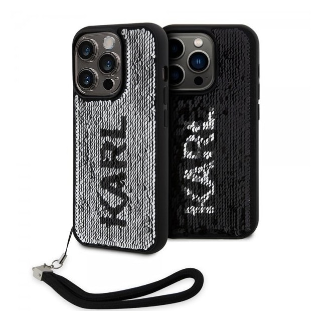 Karl Lagerfeld iPhone 15 Pro Max Cover Sequin Sort