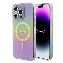 Guess iPhone 15 Pro Cover Script MagSafe Lyserød