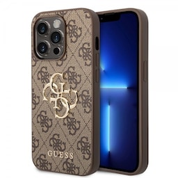 Guess iPhone 15 Pro Cover 4G Logo Brun