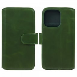 Nordic Covers iPhone 15 Pro Etui Essential Leather Juniper Green