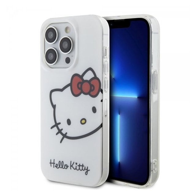 Hello Kitty iPhone 15 Pro Cover Kitty Logo Hvid