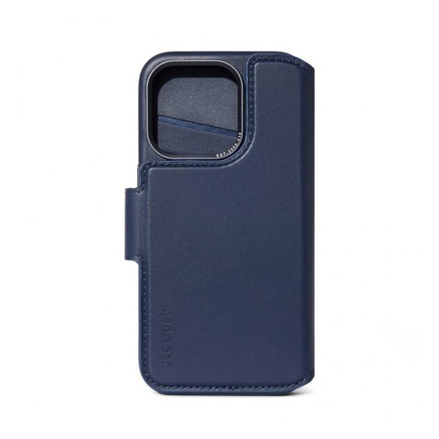 Decoded iPhone 15 Plus Etui Leather Detachable Wallet True Navy