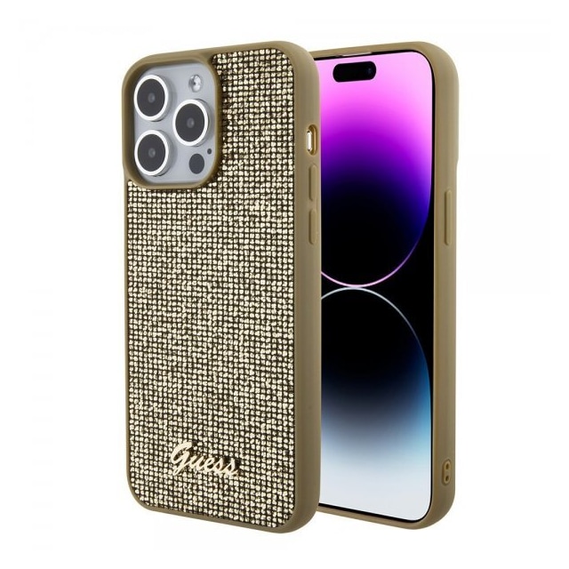 Guess iPhone 15 Pro Max Cover Square Mirror Guld