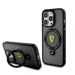 Ferrari iPhone 15 Pro Max Cover Ring Stand MagSafe Sort