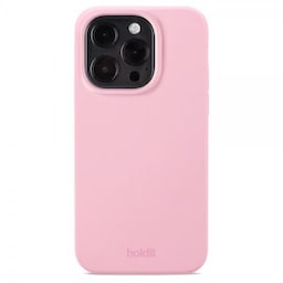 holdit iPhone 15 Pro Cover Silikone Lyserød