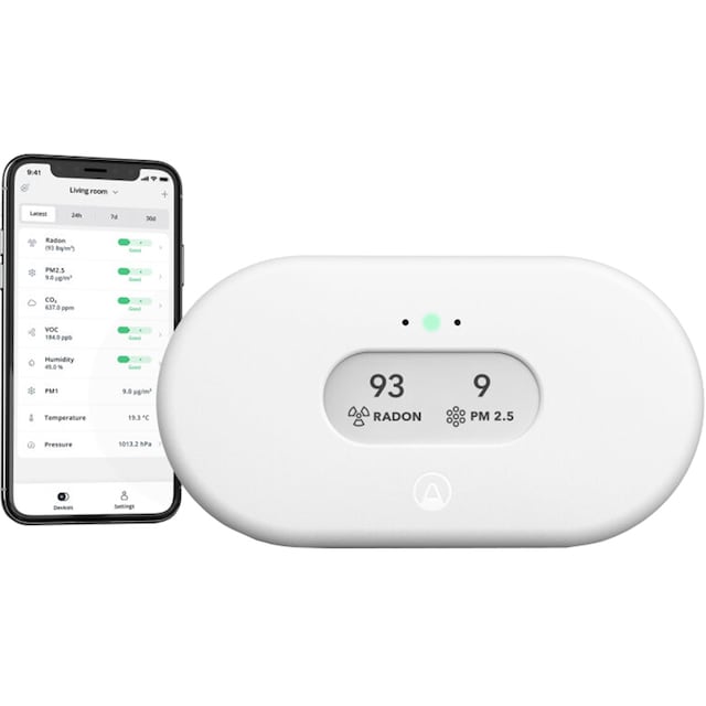 Airthings View Plus komplet luftkvalitetsmåler AIRTHINGS2960