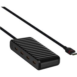 Unisynk USB-C til 4X USB-C mini hub (sort)