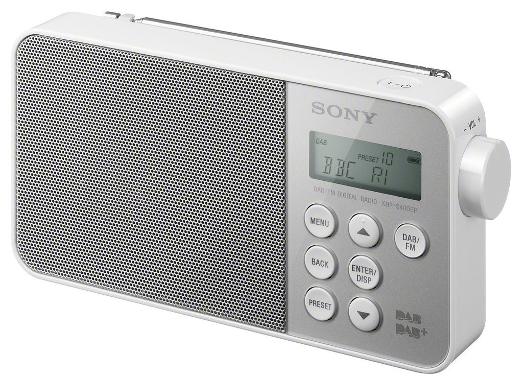 Sony DAB+ radio XDR-S40DBP (hvid) - Radio & Stereoanlæg - Elgiganten