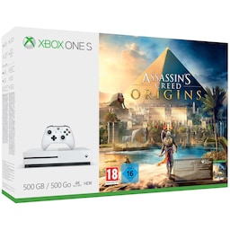Xbox One S 500 GB + Assassins Creed Origins (hvid)