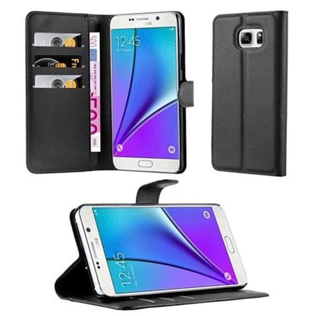 Samsung Galaxy NOTE 5 Pungetui Cover Case (Sort)