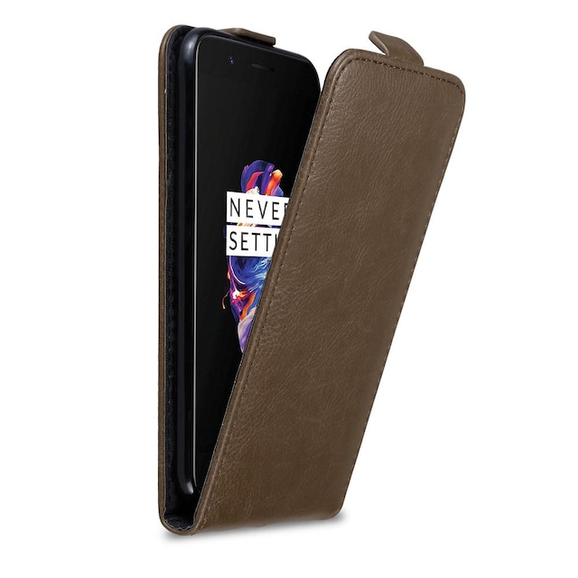OnePlus 5 Pungetui Flip Cover (Brun)