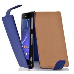 Sony Xperia Z2 Pungetui Flip Cover (Blå)