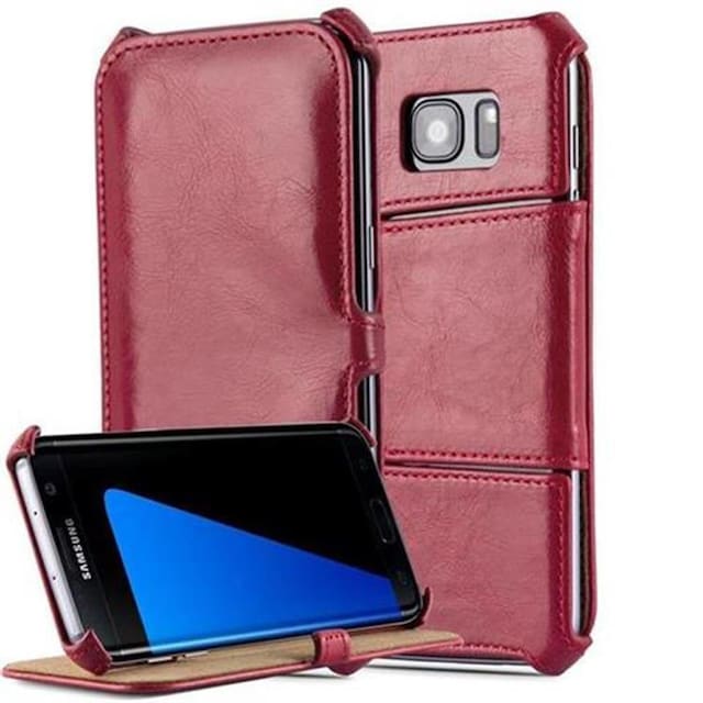 Samsung Galaxy S7 EDGE Pungetui Cover Case (Rød)
