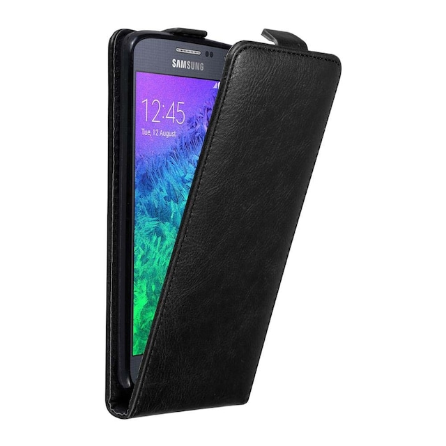 Samsung Galaxy ALPHA Pungetui Flip Cover (Sort)