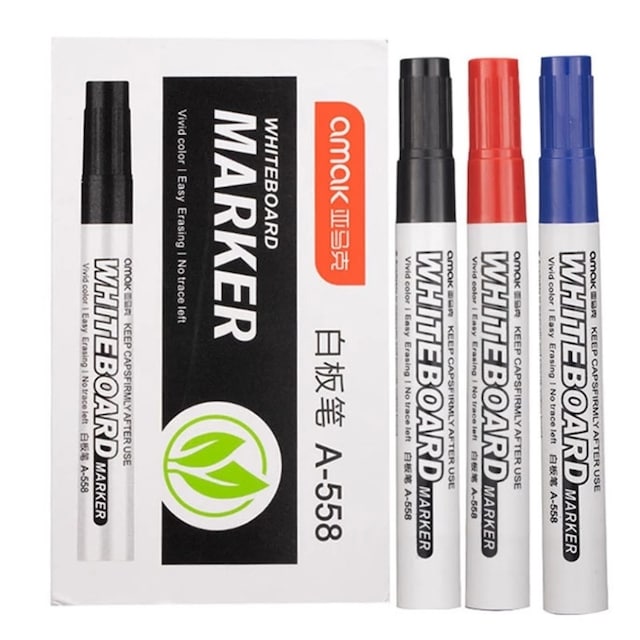 Whiteboard Marker Pen Maleri Tegning - 3 stk i forskellige farver