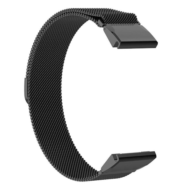 Milanese magnetisk urrem Garmin Fenix 7S Pro   - Sort