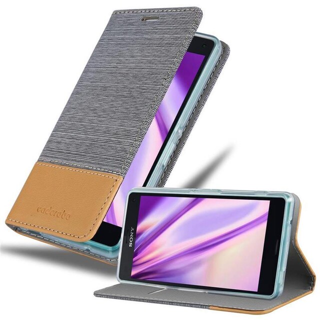 Sony Xperia Z3 COMPACT Pungetui Cover Case (Grå)