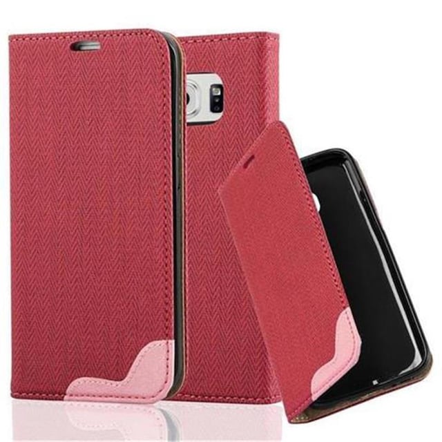 Samsung Galaxy S6 EDGE Pungetui Cover Case (Rød)