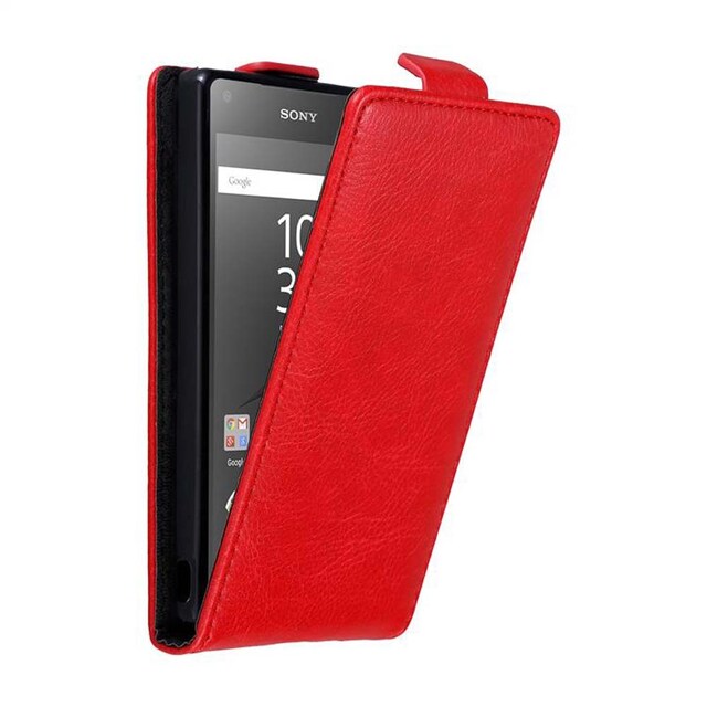 Sony Xperia Z5 COMPACT Pungetui Flip Cover (Rød)