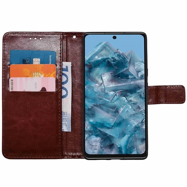 Wallet cover 3-kort Google Pixel 8 Pro - Brun